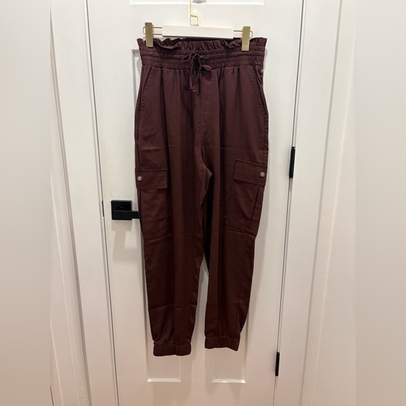 Abercrombie & Fitch Pants - Abercrombie & Fitch Women’s Cargo Joggers Size  M Deep wine  Preppy